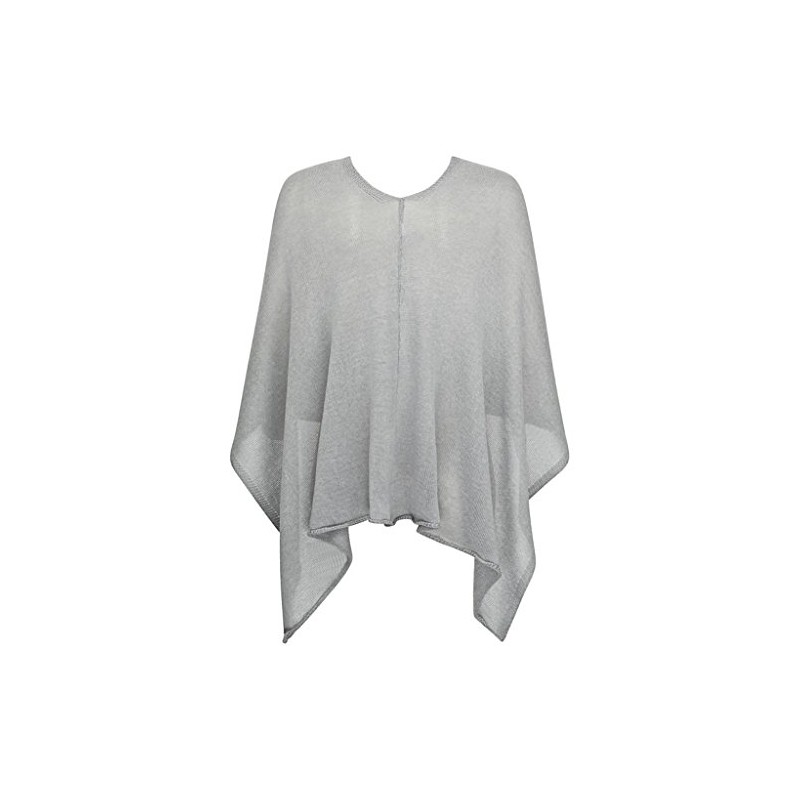 Mississhop Women's Poncho Cape Throw Cardigan Fine Soft Knitted Pullover