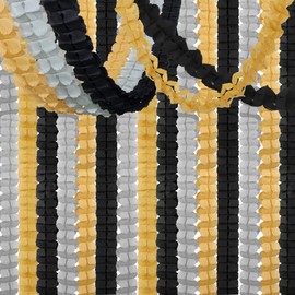 Black-Gold Silver Party-Decorations Streamers Garland - 157Ft Graduation 2024 Four-Leaf Clover Hanging Banner,Retirement Men Boys Birthday Wedding Baby Bridal Shower New Years Supplies Decor