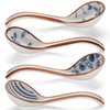 Ceramic Soup Spoons Set of 4 Porcelain Japanese Soup Spoon
