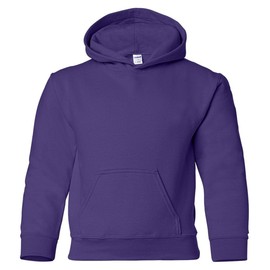 Gildan G185B Youth Heavy Blend 50/50 Hood - Purple - XS