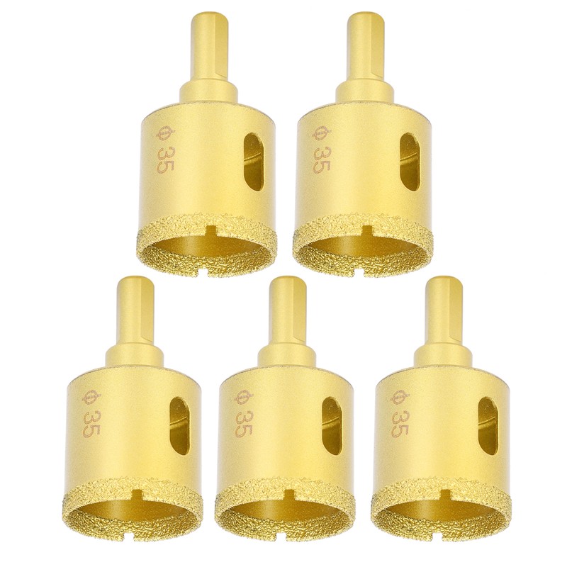 5Pcs Diamond Brazing Drill Bit Hole Saw Drilling Opener for