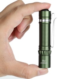 CYANSKY P10 300 Lumens EDC Flashlight,Mini Pocket Flashlight for Camping and Hiking,Tail Switch Small Portable Flashlight,Powered by Single AA Battery,Green