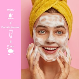 Tekson 30PCS Soap Foam Bottle (2 oz), Empty Travel Foaming Lash Shampoo for Cleanser, Dispenser (Red)