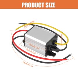 JAMHER 2Pack 12V to 6V DC Buck Converter Waterproof DC 12V to 6V 3A 18W Voltage Regulator Buck Converter Power Supply Step-Down Module for Golf Carts, Cars, and Trucks LED Power Adapter