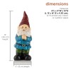 Alpine Corporation 12" Tall Classic Outdoor Garden Gnome Yard Statue