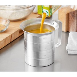Soro Essentials- 2 Qt. Aluminum Liquid Measuring Cup with Graduated Markings Riveted Handle- Kitchen Baking Tool Measuring Cup Easy to Read Markings for Measuring Liquid Ingredients