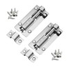 YUOIP® 3" Gate Bolt Sliding Lock Barrel Bolts Stainless Steel