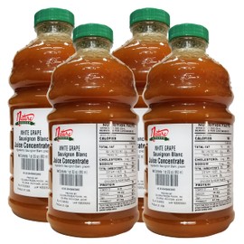 Nature Blessed100% Pure Sauvignon Blanc White Grape Fruit Juice Concentrate - 4 Quarts (4/32 fl z bottles), Excellent for Home Vintners, Brewers, Distilling