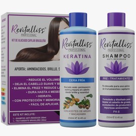 Tratamiento Keratina Brasileña Capilar Cera Fría Alaciante Brasilero Brasilero Semi Permanente Kit 250ml