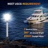 SCYONBARCO 12-Inch Bimini Top Stern Light for Pontoon, Anchor Light