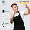LivinEase Unisex Adjustable Bib Aprons - Stylish Black Chef Aprons