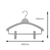Shinkohanger 602577 Mono Closet Top Hanger Clip Bar with Skirt