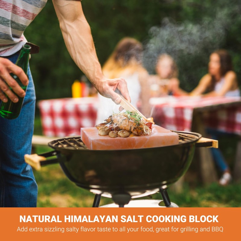 Onlyfire Himalayan Salt Plate 8"x8"x1.5" for Cooking, Grilling Cutting and