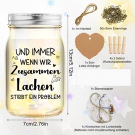 HSDSH Gift for Girlfriend, LED Bottle Light with Saying, Best Friend Gifts, Friendship Gifts, Birthday Gift for Women, Christmas Gift for Sister, Colleague, Mum, BFF