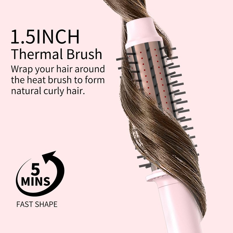 K&K 1.5 Inch Red Light Therapy Infrared Bounce Brush, Heated