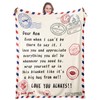 Dear Mom Blanket for Mother's Day, Throw Blankets Birthday Gift