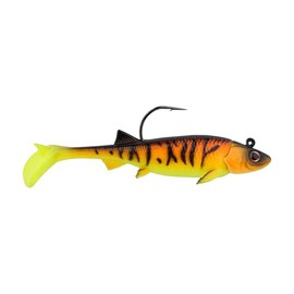 Berkley PowerBait Pre-Rigged Minnotator Fishing Bait, Orange Tiger, 2.5 in, Irresistible Scent & Flavor, Realistic Profile, Ready-to-Fish, Ideal for Bass, Crappie, Pike and More