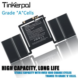 Tinkerpal A1819 A1706 Laptop Battery Compatible with MacBook Pro 13 inch Touch Bar (Late 2016, Mid 2017) with Tools EMC3071 EMC3163 11.41V 49.29Wh