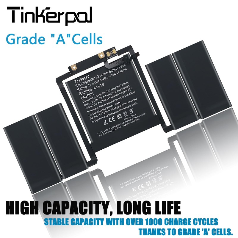 Tinkerpal A1819 A1706 Laptop Battery Compatible with MacBook Pro 13