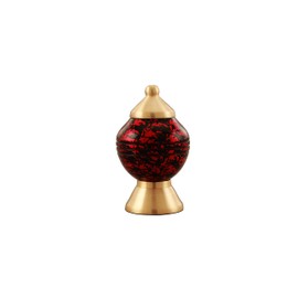 Urns of dignity Small Urns for Human Ashes Adult Male or Female - Holds 0.75 Lbs. Per Mini Urn, 2.75" x 1.75" Mini Cremation Urns, Keepsake Burial Urns with Case & Bags - Chalice (KS1 Red)