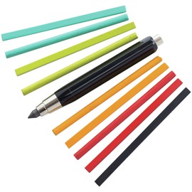 Manuscript Pen Company Lettering Pencil - 18 Pieces - Clutch Pencil, Selection of Leads in Five Colours And Sharpening File - Ideal for Calligraphy, Hand Lettering, Sketching and Illustration.