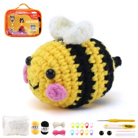 Crochet Kit for Beginners, Octopus Bee Crocheting Animal Kit, Beginner Crochet Kit with Step-by-Step Video Tutorials, Knitting Starter Set for Adults and Kids