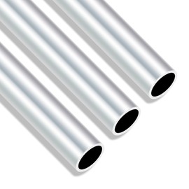 iMeistek 6063 Aluminium Round Tubes, 20mm OD 17mm ID 300mm Length 1.5mm Wall Seamless Straight Aluminium Tubing Pipe(3PCS)