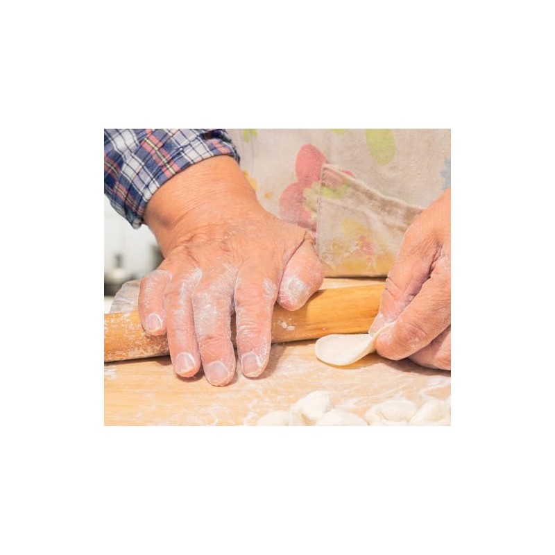 Helen's Asian Kitchen Dumpling Rolling Pin 10-Inches Natural Bamboo