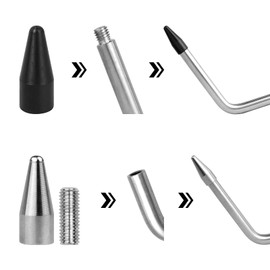 LadyRosian Paintless Dent Repair Kits Dent Repair Rods Stainless Steel Tools with Accessory for Car Auto Body Dents Hail Damage Removal Set (19PCS)