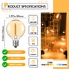 Sphoon G40 Led Replacement Light Bulbs,Amber Glass E12 Candelabra Light