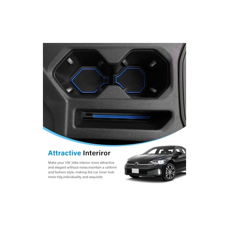 for Jetta Accessories 2026 2025 2024-2019 Cup Holder Protector Inserts