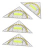 Set Square with Handle Set Square Flexible Set of 4