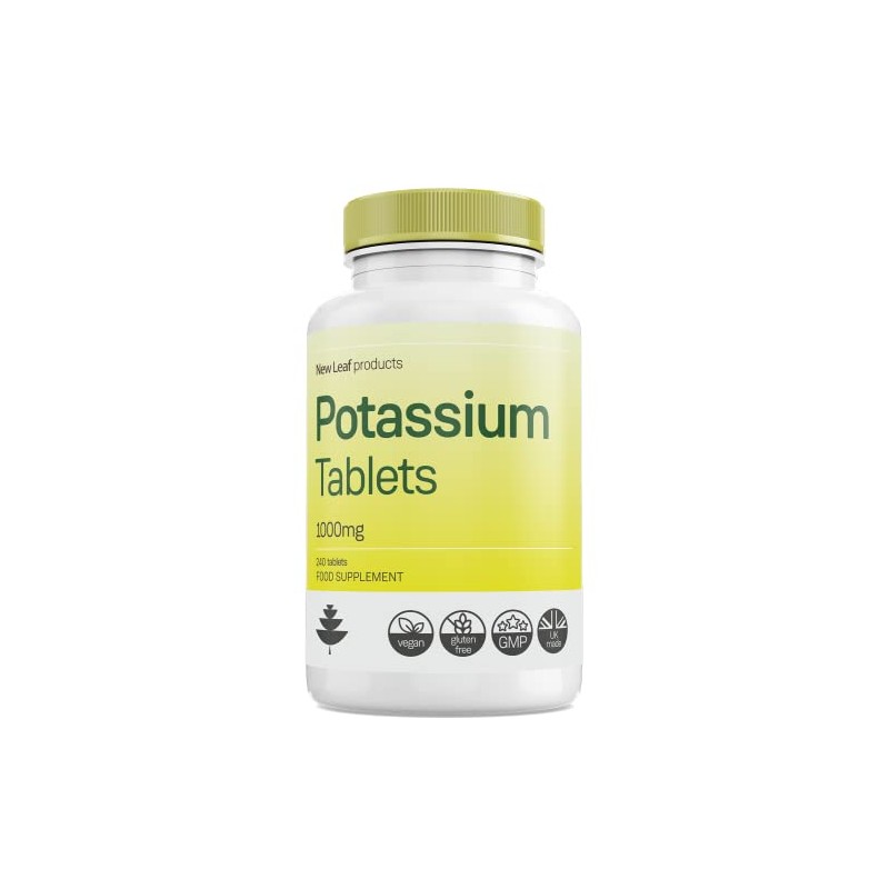 Potassium Supplements 1000mg, 240 Vegan Potassium Tablets Mineral Electrolytes Supplement