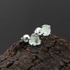 Natural Blue Aquamarine Studs Earring Pair for Women, Gemstone Crystal,