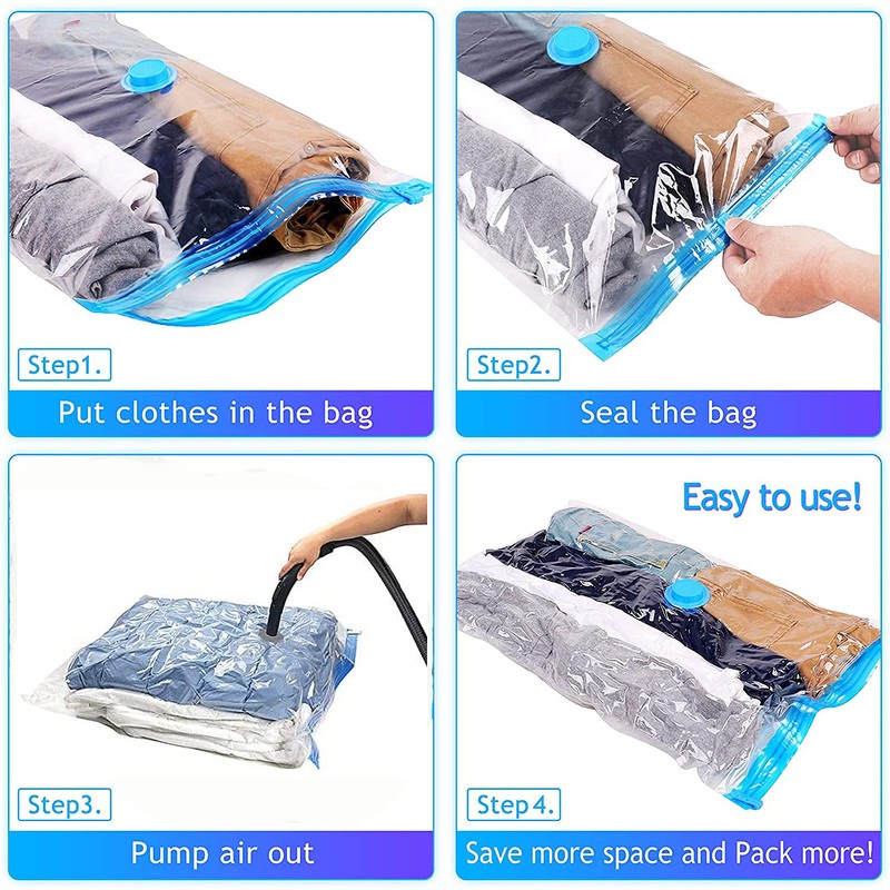 Vacuum Storage Bags 4 Pack Jumbo Airtight Space Compression Bags