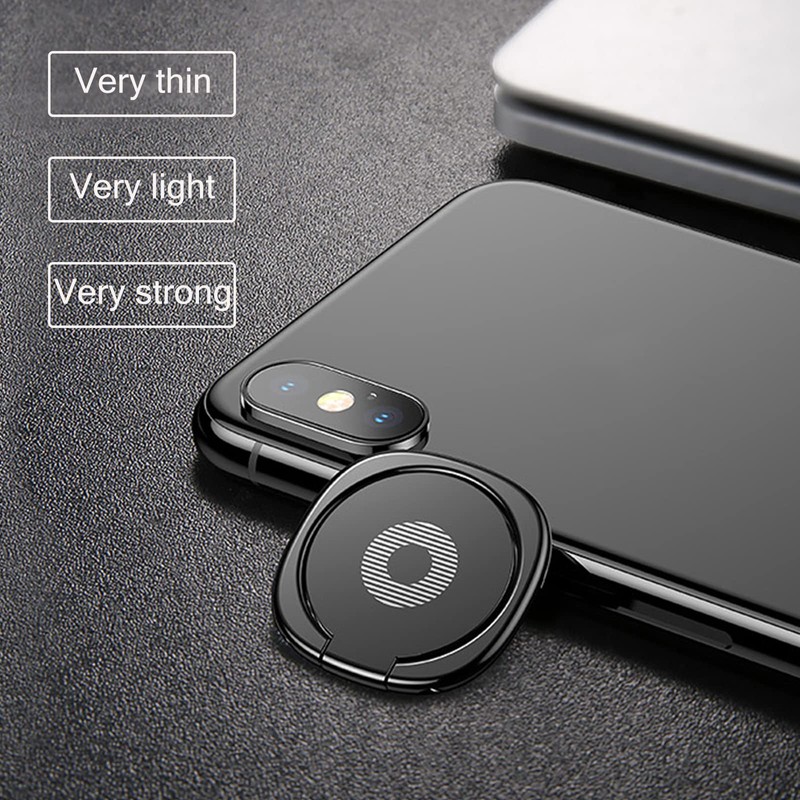 [2 Pack] Glossy Rounded Edges Cell Phone Ring Holder Stand,360