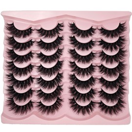 TIKILEY Strip Lashes Mink 20mm Wholesale C Curl Fluffy Eyelashes Cat Eye Dramatic 3D Faux Mink Lashes Pack (65)