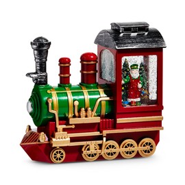 Raz Imports Conductor Santa Musical Lighted Water Train, 8.75-inch Length, Christmas Holiday Decor