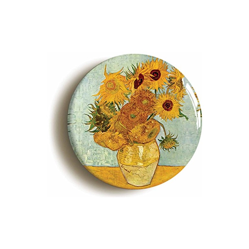 SUNFLOWERS BY VINCENT VAN GOGH BUTTON BADGE (1inch / 25mm