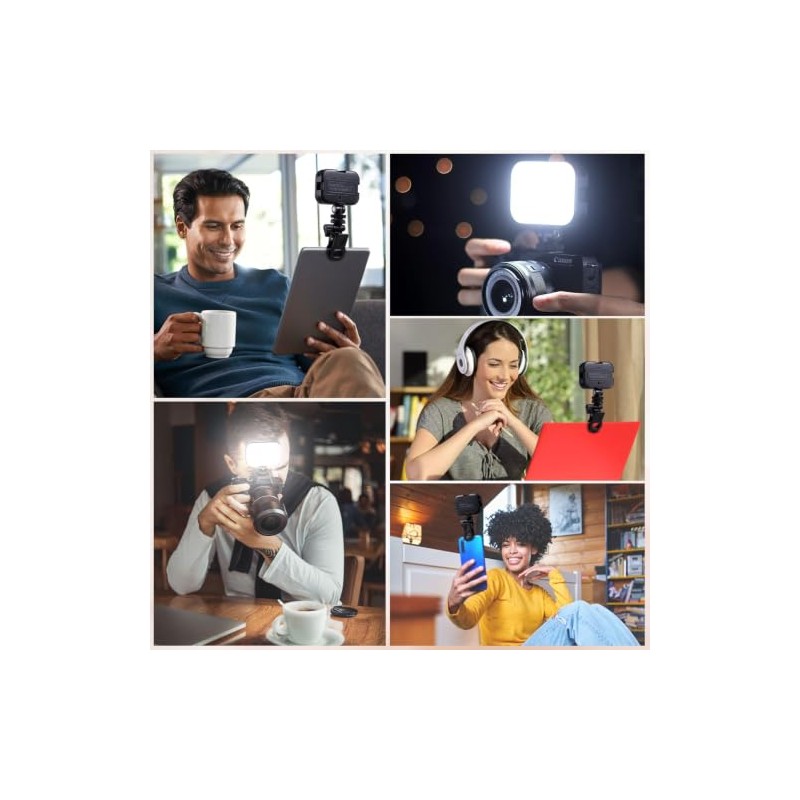 Ulanzi VL100X Luz de Selfie,Panel de Luz LED con Clip