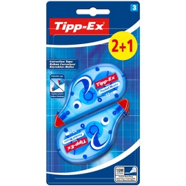 Tipp-Ex Pocket Mouse Correction Tape - Pack of 2 + 1 - Extra Tear-Resistant Tape is Easy To Use - 10 m x 4.2 mm