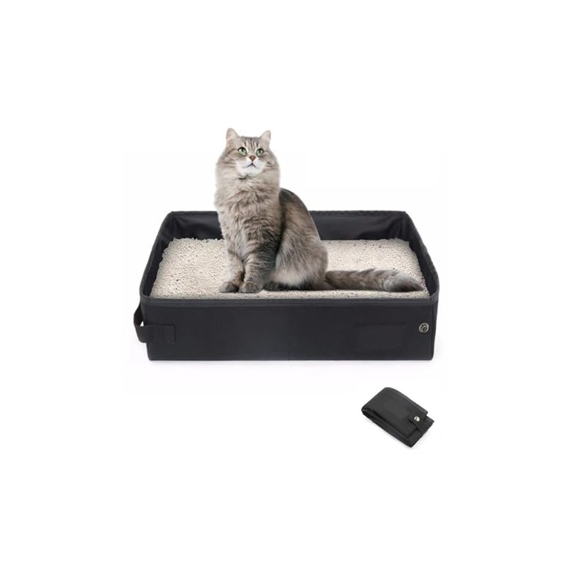 Cat Litter Box Foldable, Packable Travel Litter Box for Cats,