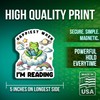 Happiest When I'm Reading Magnets - Cute Frog Magnet -