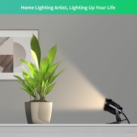 AKTSNYMPH LED Clamp Spot Lights,Indoor/Outdoor Plants Decor Accent Lighting,Clip on Lights Daylight White Uplights with 9.8FT Cord and Switch for Trade Show,Workshop,Billboard,Desk Lighting,2Pack