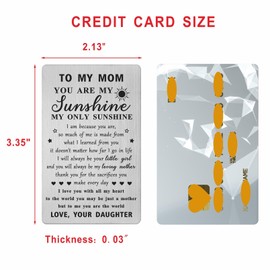 Gezxin Mom Christmas Card - Meaningful Mom Birthday Wedding Mother's Day Valentines Day Easter Card from Daughter