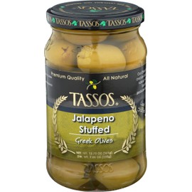 Tassos, Olive Jalepeno Stuffed, 12.73 Ounce