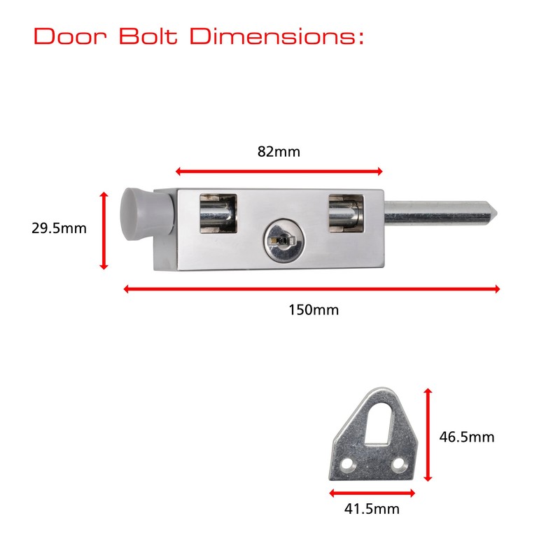 Sterling PDL200 Multi-Purpose Door Bolt - Satin Chrome