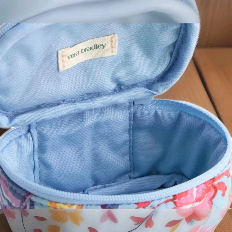 Vera Bradley Mini Zip Case Seafood Boil Makeup Train Cosmetic