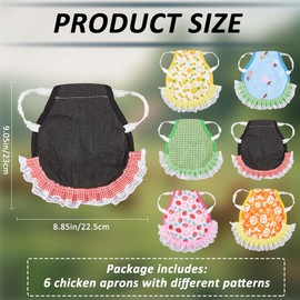 CRASPIRE 6pcs Chicken Saddle for Hens Black Waterproof Protector for Back and Sides Poultry Saver with Elastic Chicken Jacket Straps Chicken Aprons for Hens Poultry Accessories for Hens