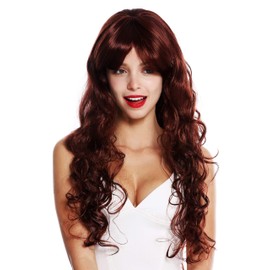 WIG ME UP - VK-36-33A130 quality women's wig very long curly curls voluminous red brown mix